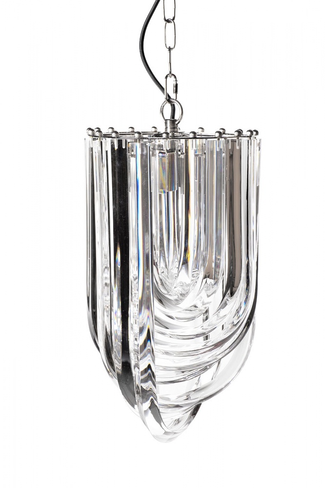 Люстра потолочная, хром, акрил  d.25*h.48см