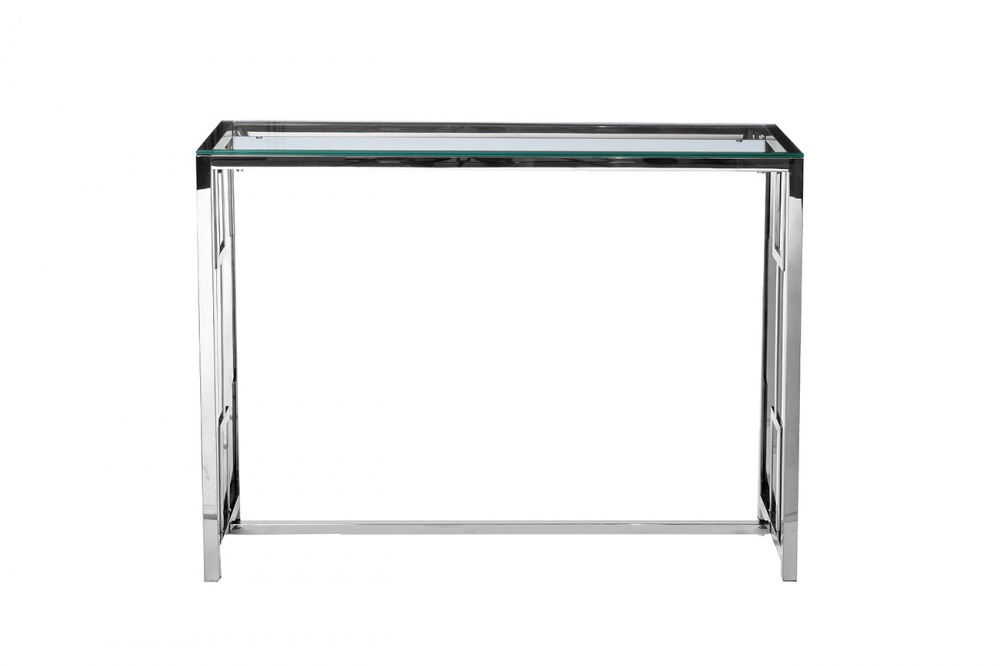 Консоль прозр.стекло/хром 100*30*78см