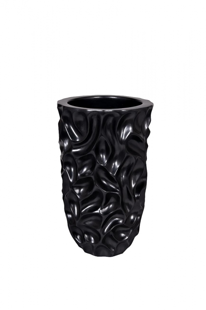 Кашпо 30*30*48см цвет жемчужно-черный