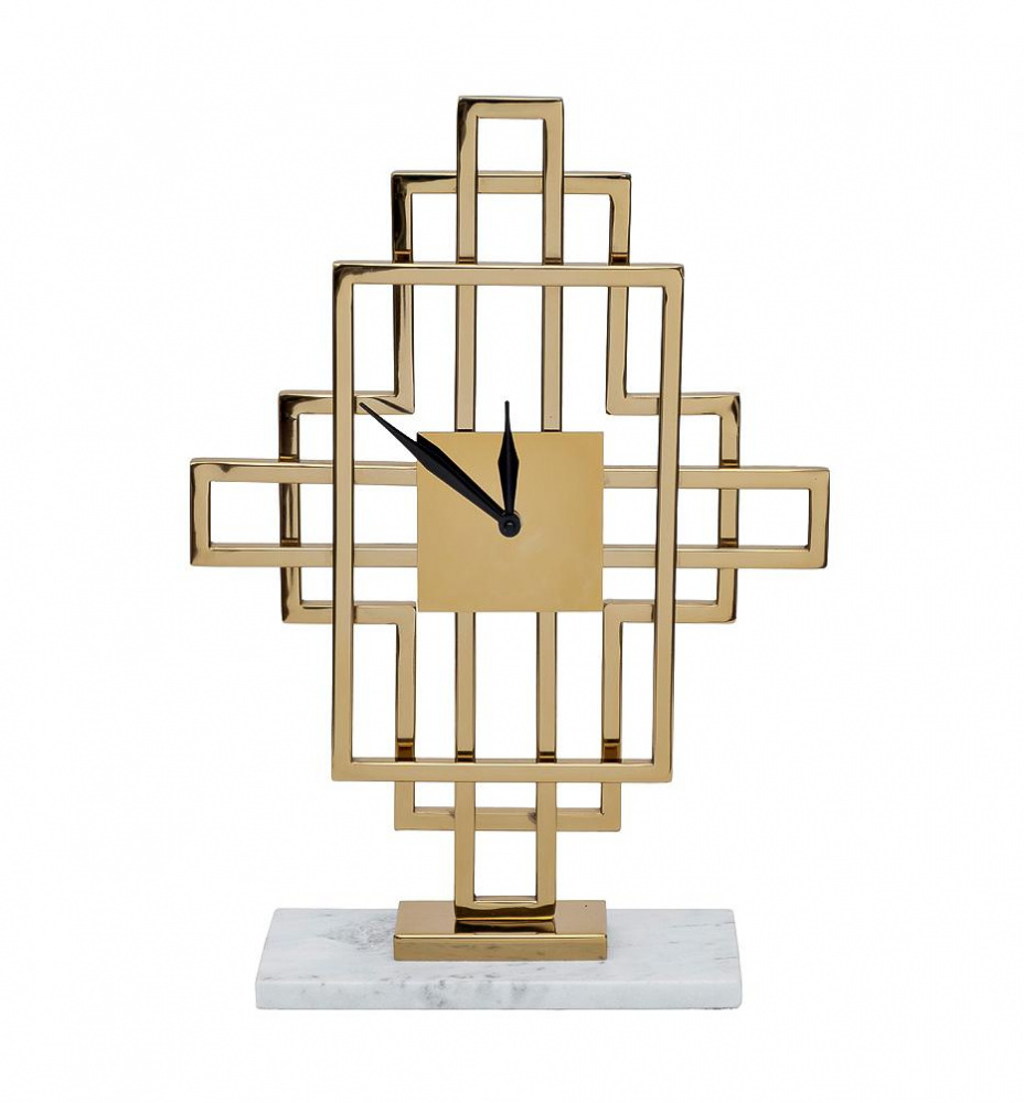 ЧАСЫ НАСТОЛЬНЫЕ ЗОЛОТЫЕ НА ПОДСТАВКЕ 79MAL-5793-45G