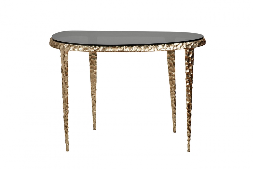 Консоль "Ab ovo" черное стекло/золото 117*48*79см