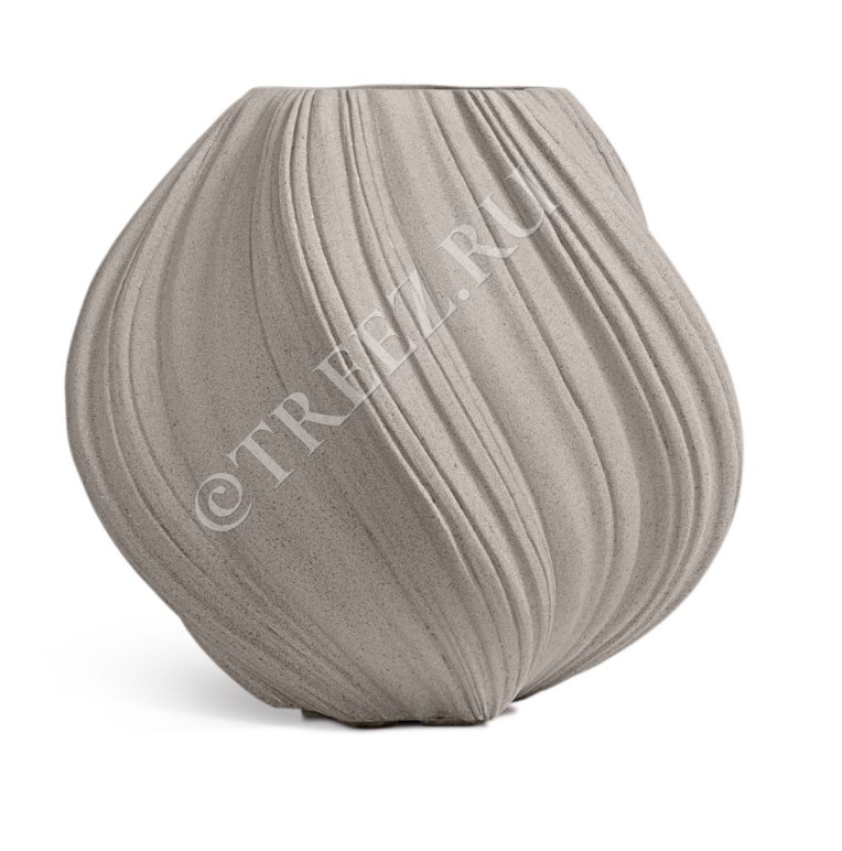 Кашпо TREEZ Dune сфера белый песок 50см