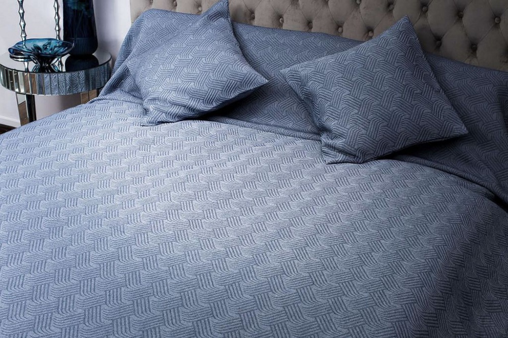 Покрывало полуторное 150х210 синее 16amr-papillon pk1.04m-bl