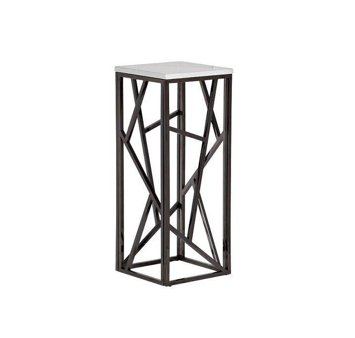 Столик журнальный высокий из мрамора 47ed-fs015blsm