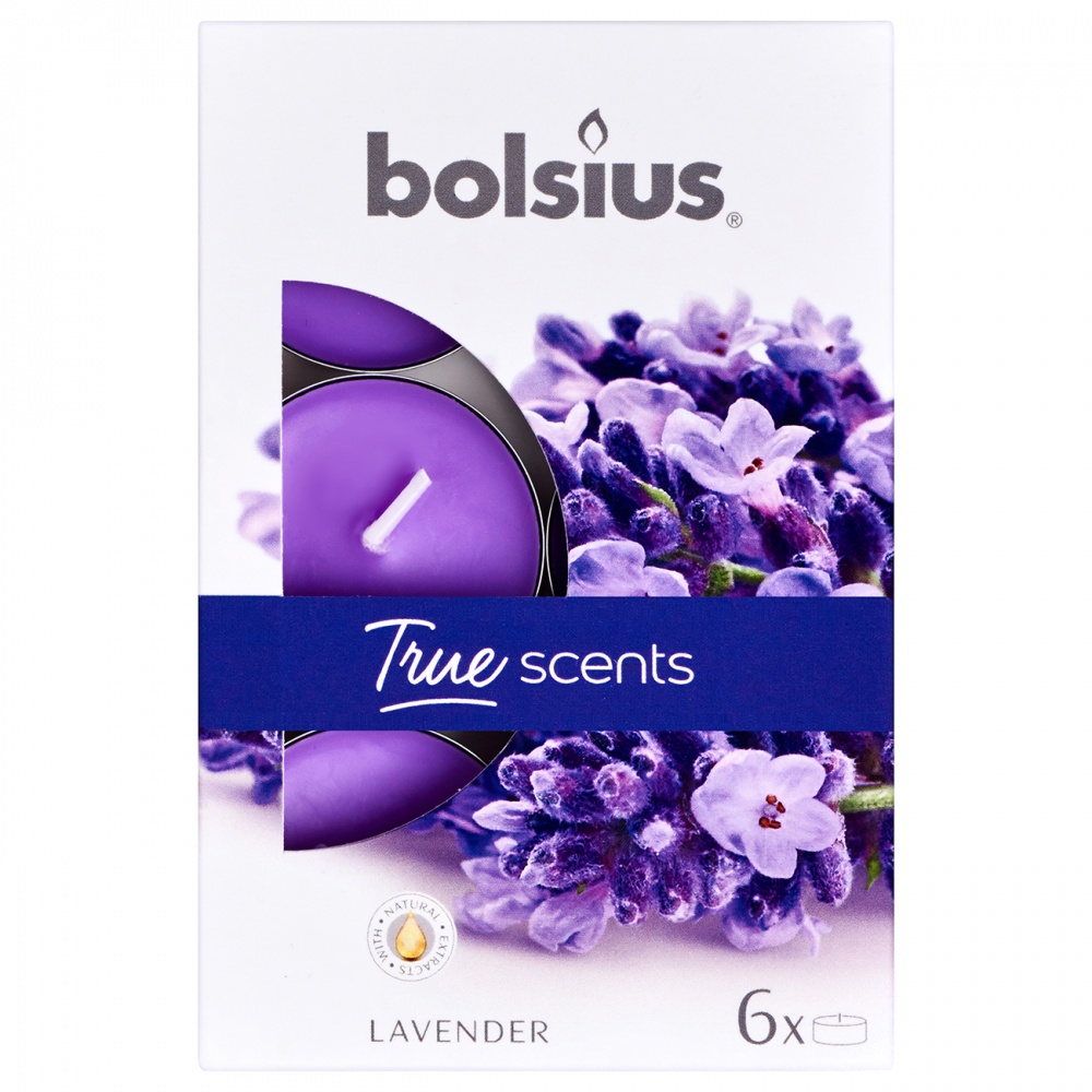 Свеча ароматич. чайная "Лаванда", комплект из 6 шт.