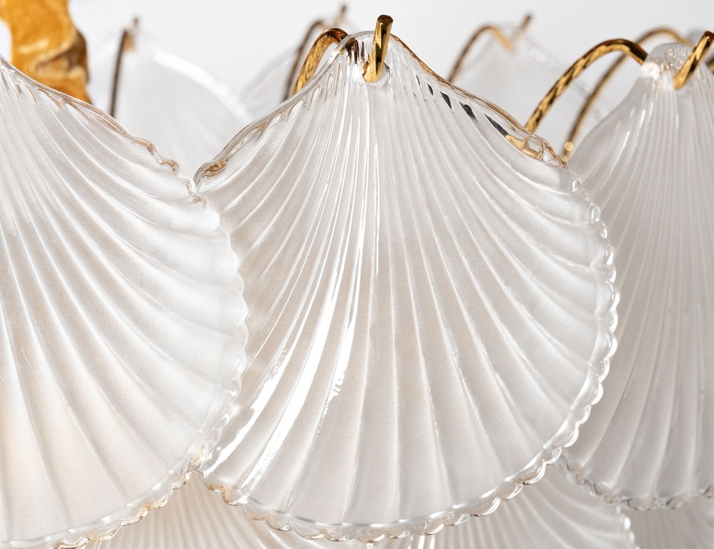 Люстра потолочная "Ракушки"  92EL-YG18516-10P