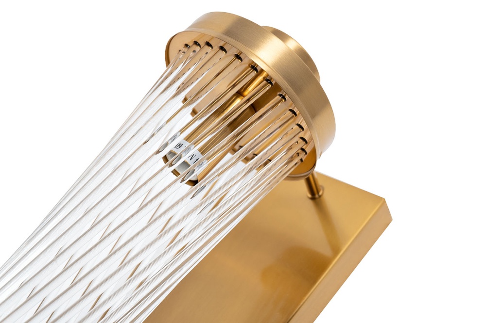 Бра латунь, стекло прозр. 92EL-YG59026