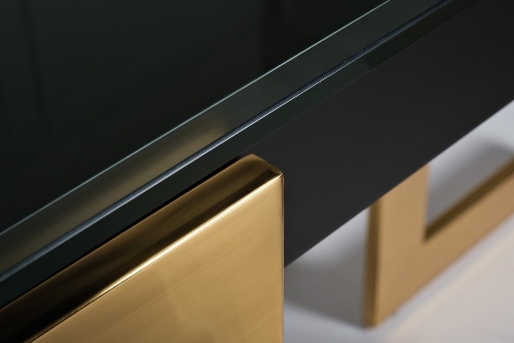 Консоль Marbella черн/золото 130*37*76,5см