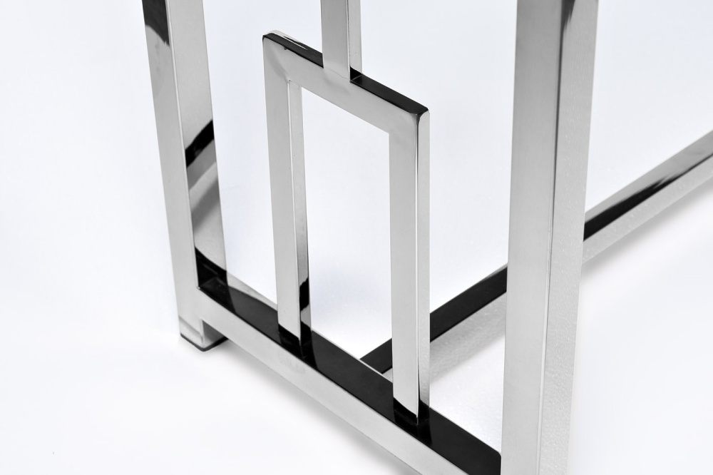 Консоль прозр.стекло/хром 100*30*78см