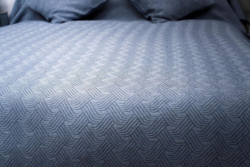 Покрывало полуторное 150х210 синее 16amr-papillon pk1.04m-bl