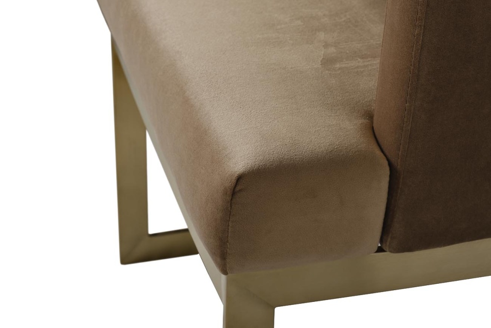 Стул велюр коричневый 76ar-612gold