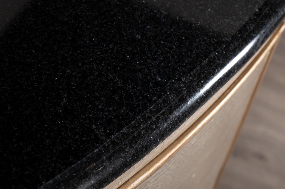 Комод серебристый с каменной столешницей ART-N2911-S